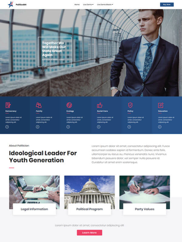 HTML Website Election Example