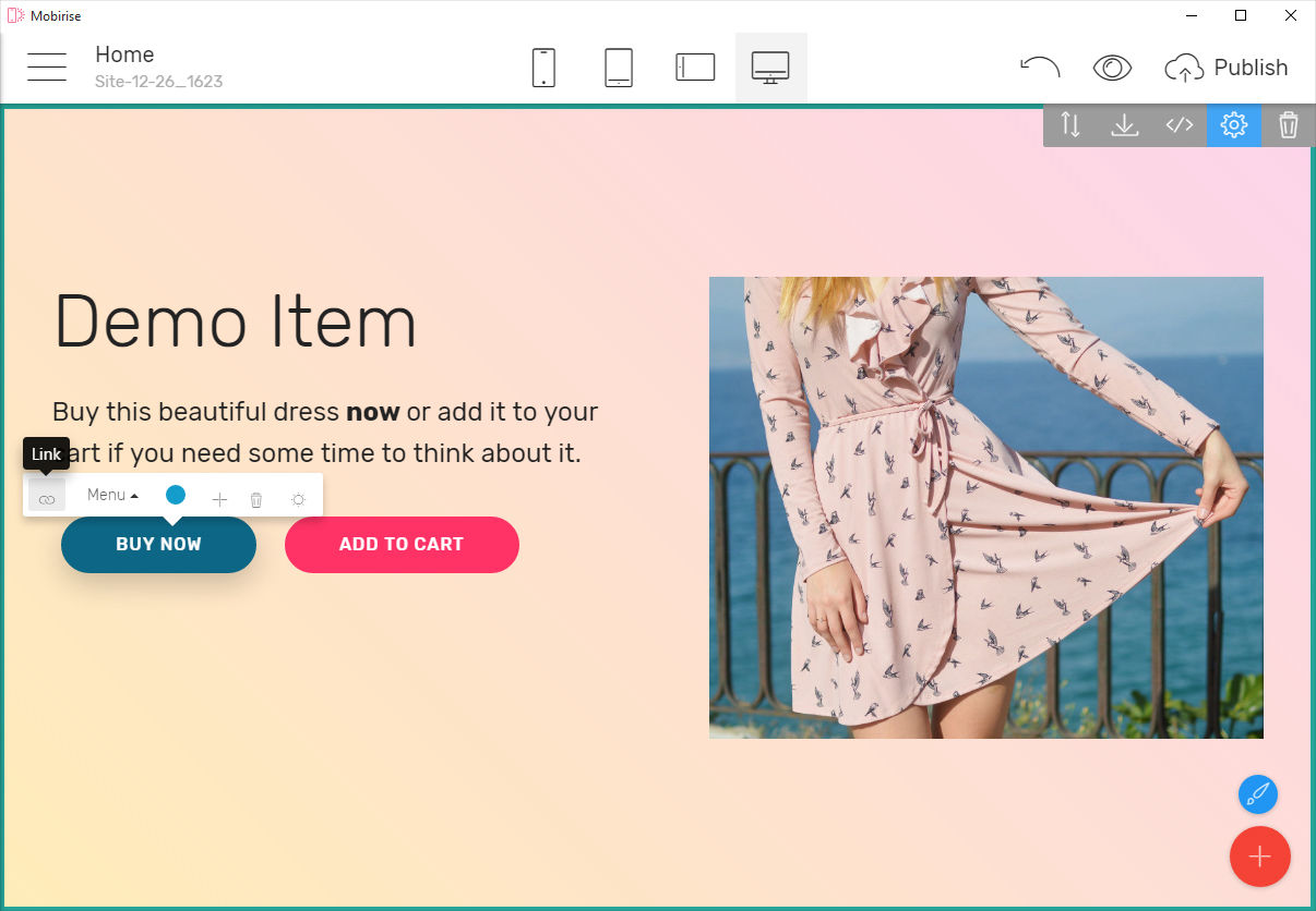 This extension helps you add links to purchase something on your site and also provides a cart element for your site.