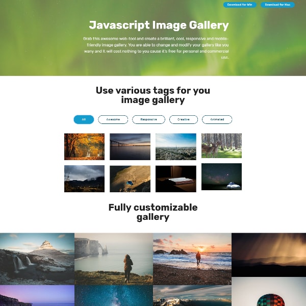 Javascript Image Gallery